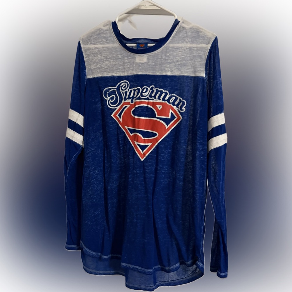 DC Comics Women's Batman & Superman Long Sleeve Tees (Sheer) - Size XXL - Picture 4 of 10